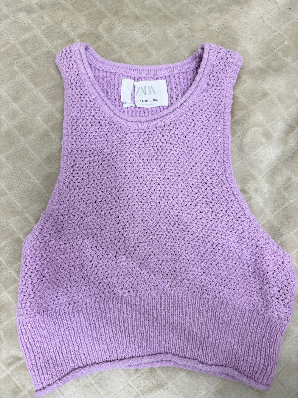 Zara Lilac Knit Tank Top
